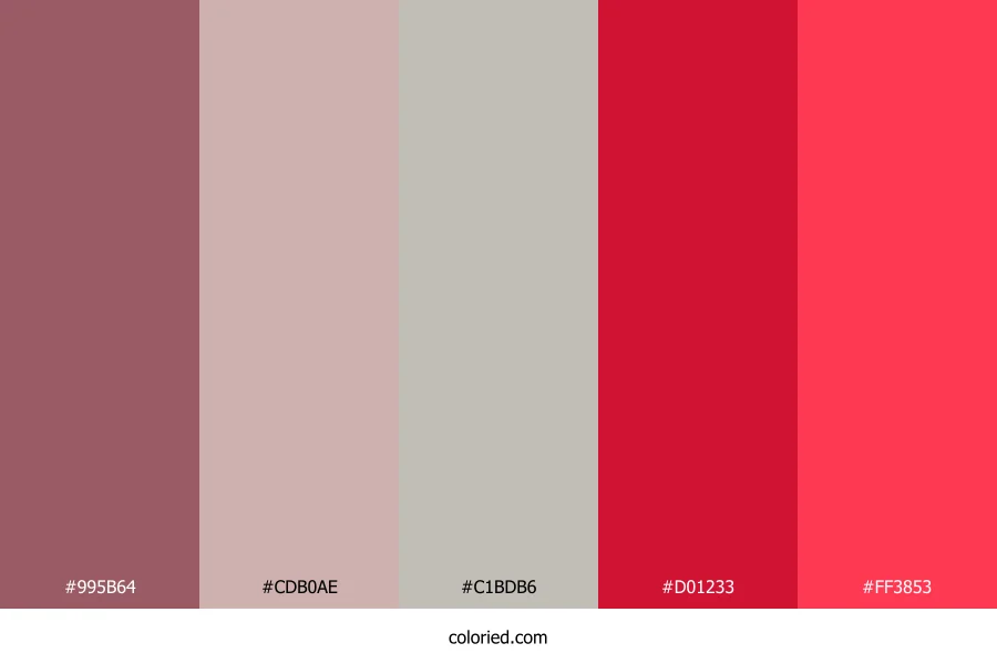 Deep Maroon and Bright Red Color Palette