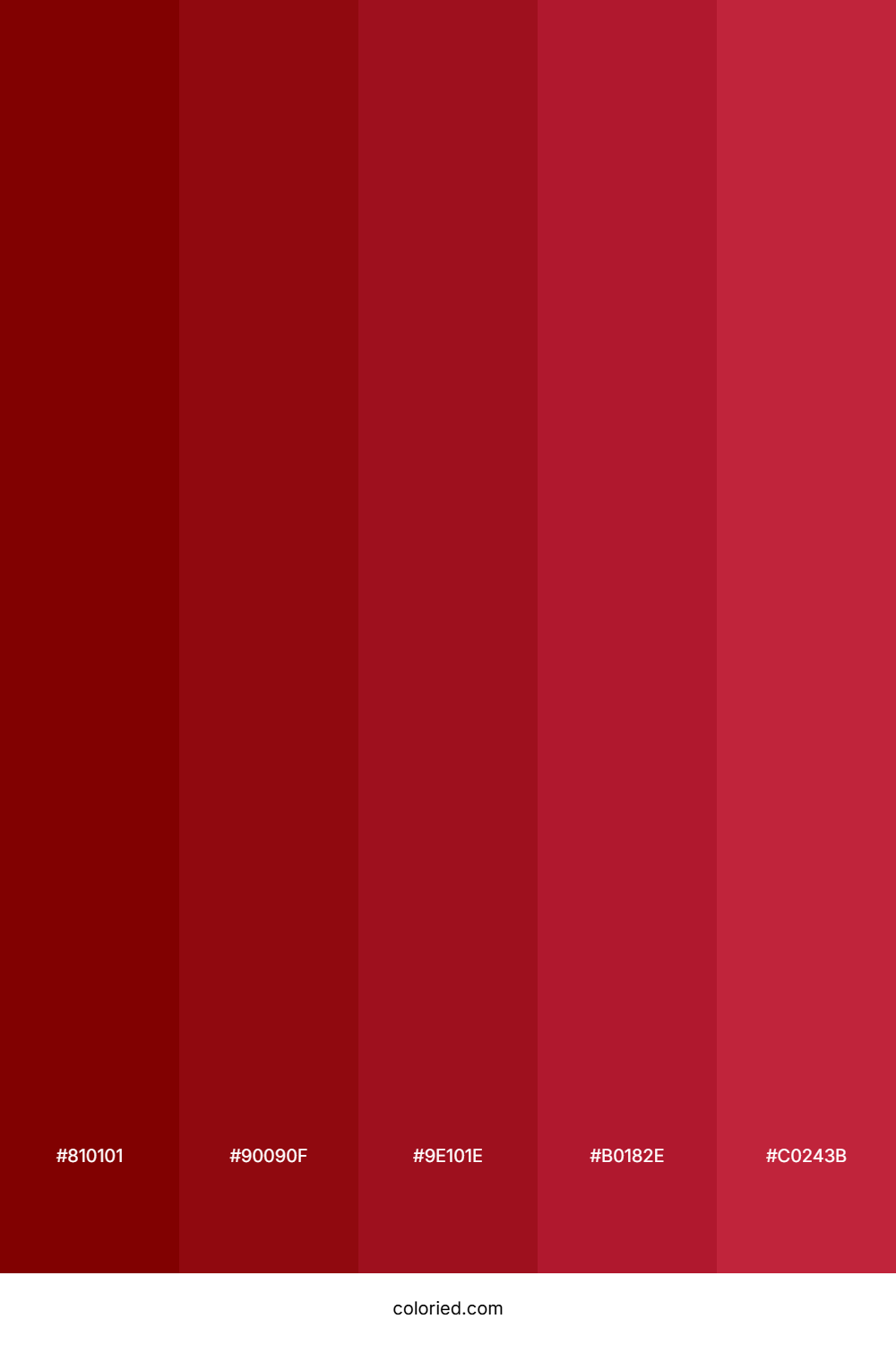 Deep Maroon And Ruby Red Color Palette