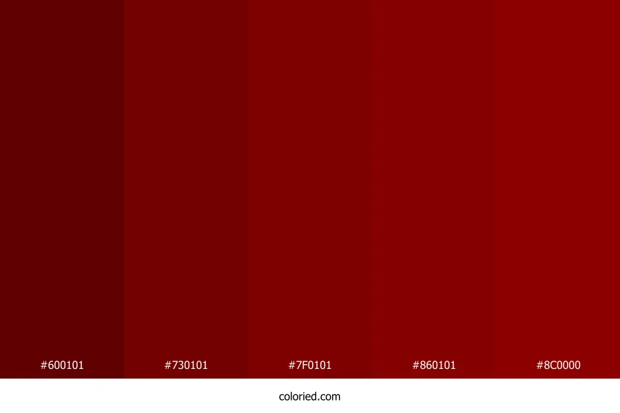 Deep Maroon Eclipse Color Palette