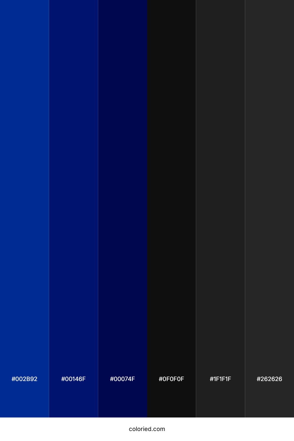 Deep Navy and Black Color Palette