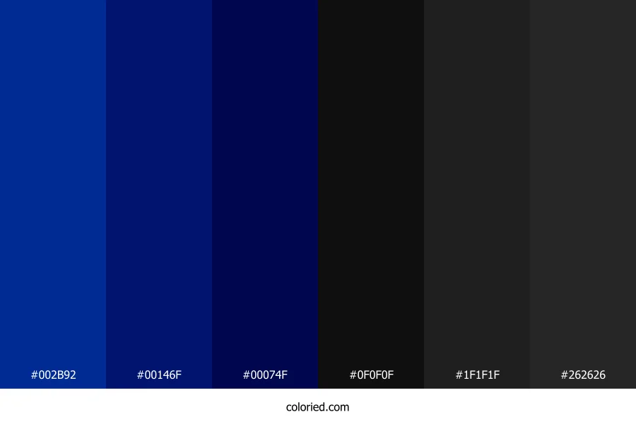 Deep Navy and Black Color Palette