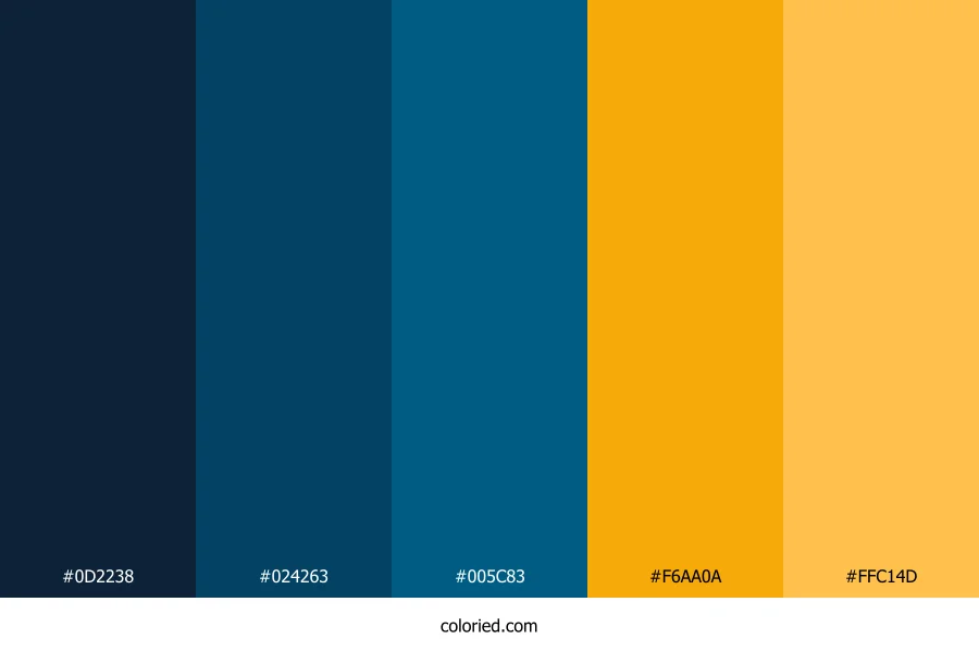 Deep Navy and Golden Yellow Color Palette