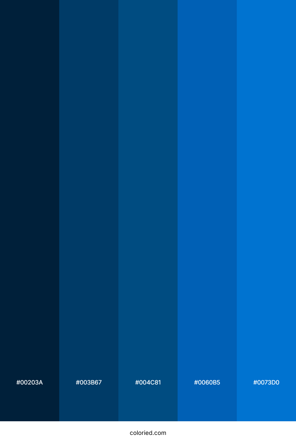 Deep Ocean Blue Color Palette