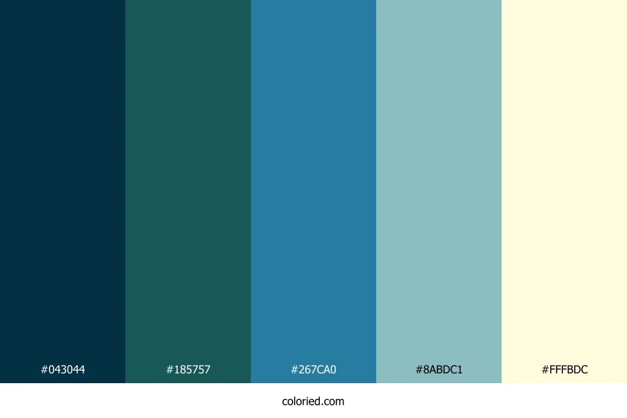 Deep Ocean Cloud Color Palette