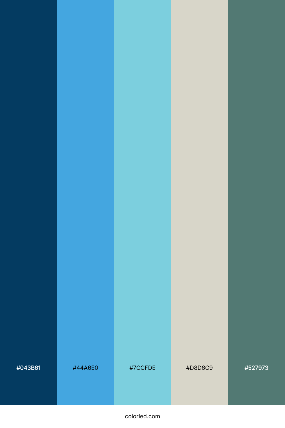 Deep Ocean Fern Color Palette