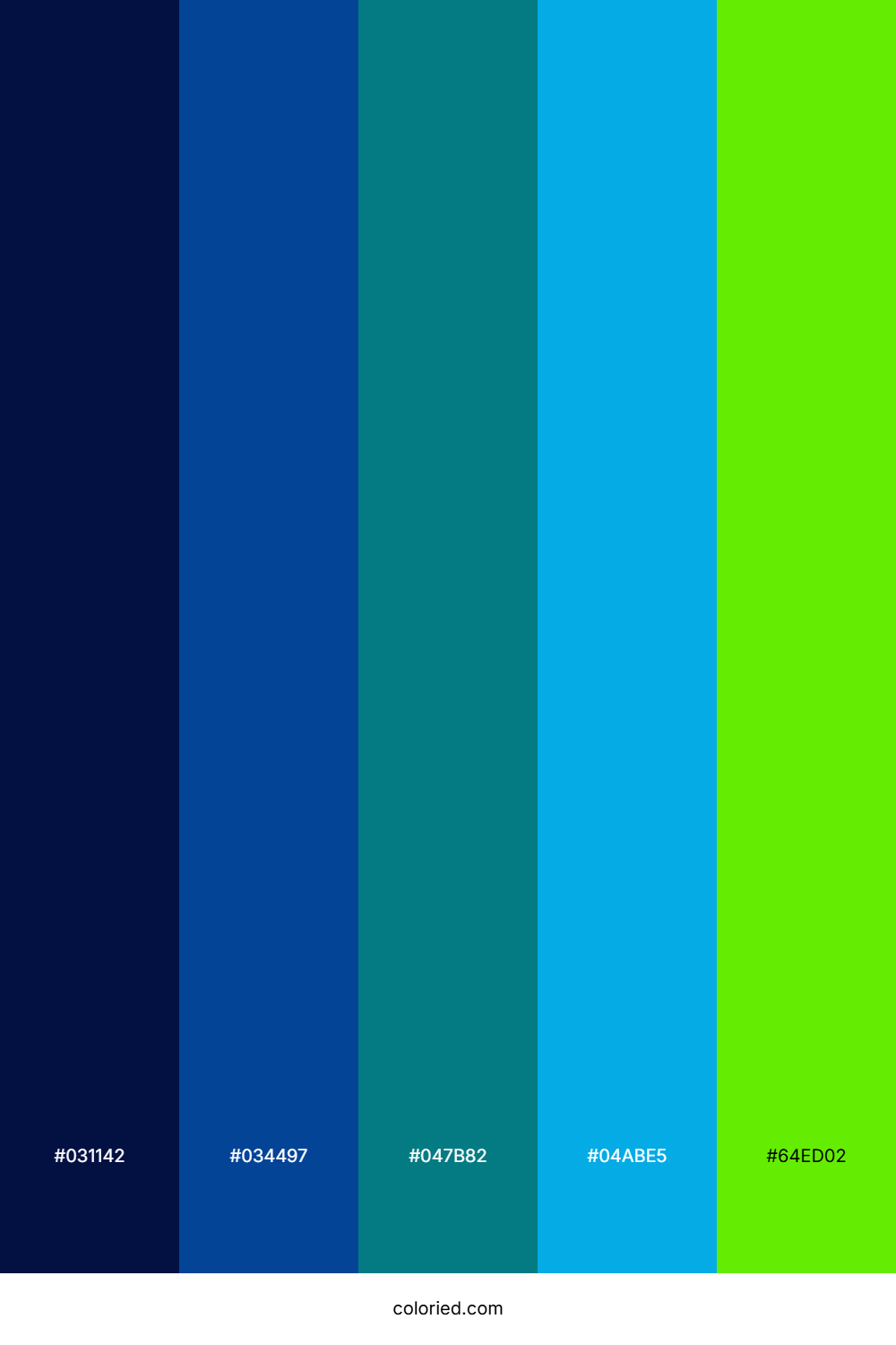 Deep Ocean Lime Color Palette