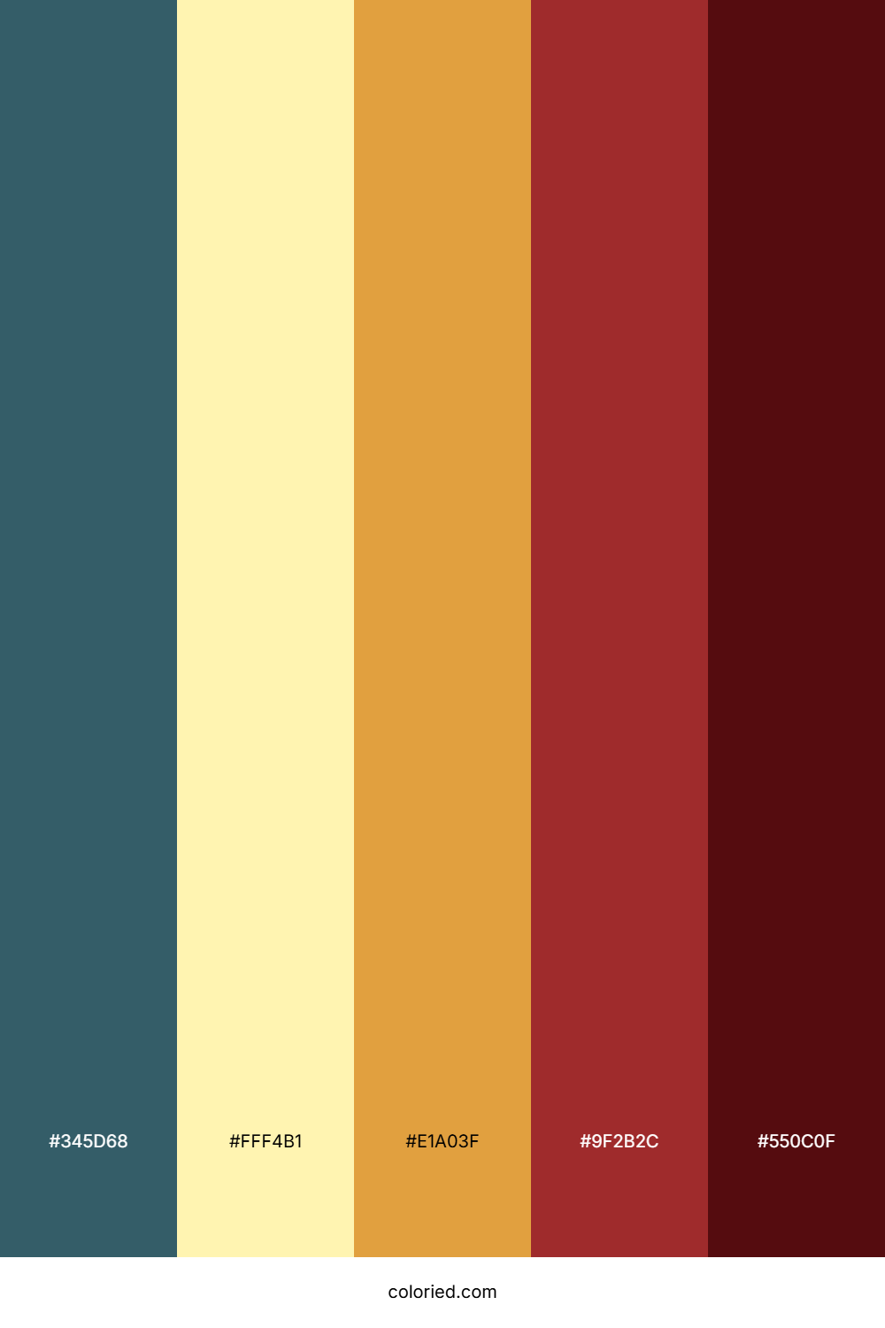 Deep Ocean Maroon Color Palette