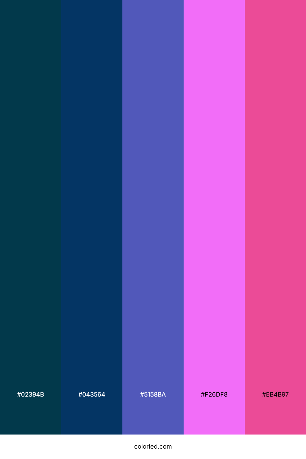 Deep Ocean Neon Color Palette