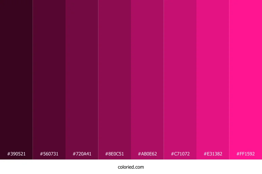 Deep Pink Color Shades