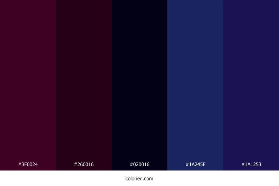 Deep Plum and Night Blue Color Palette