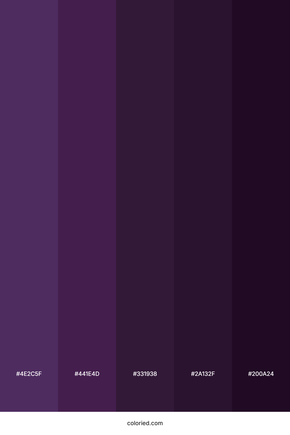 Deep Purple and Dark Plum Color Palette