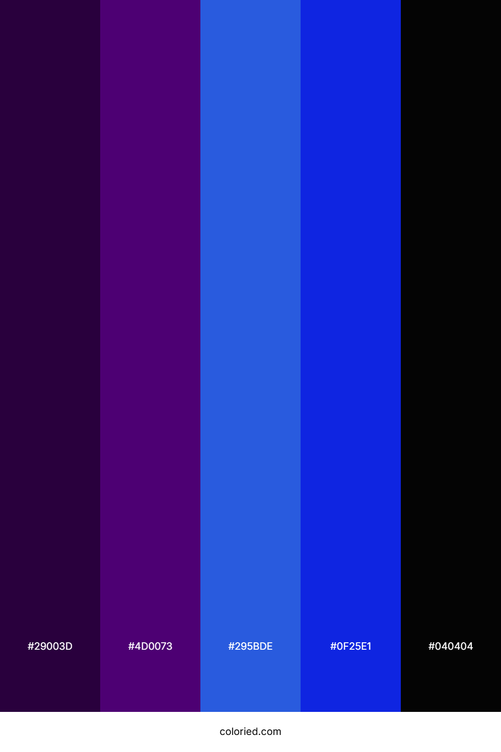Deep Purple and Electric Blue Color Palette