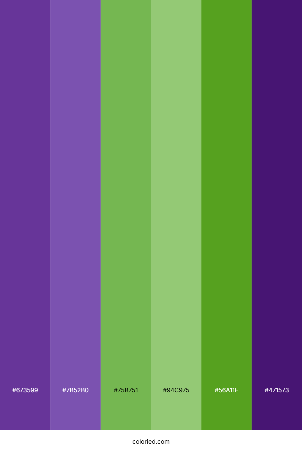 Deep Purple and Grass Green Color Palette