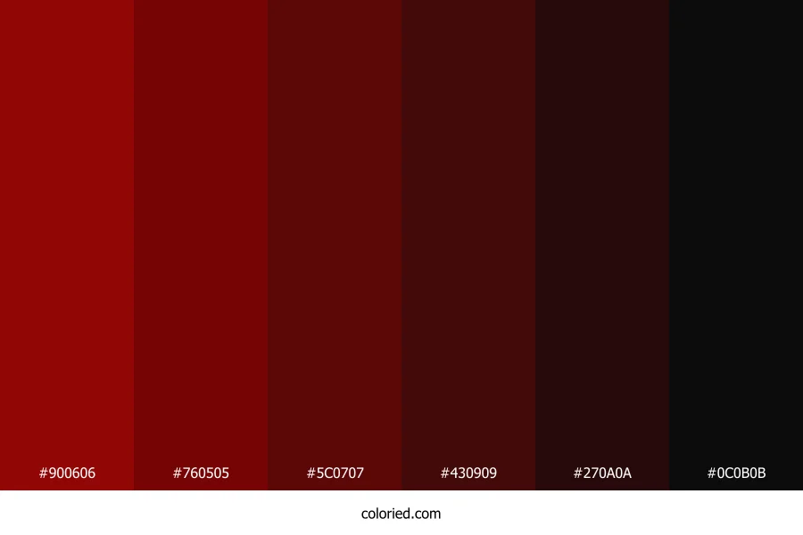 Deep Red and Black Color Palette