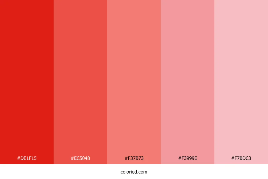 Deep Red and Coral Color Palette