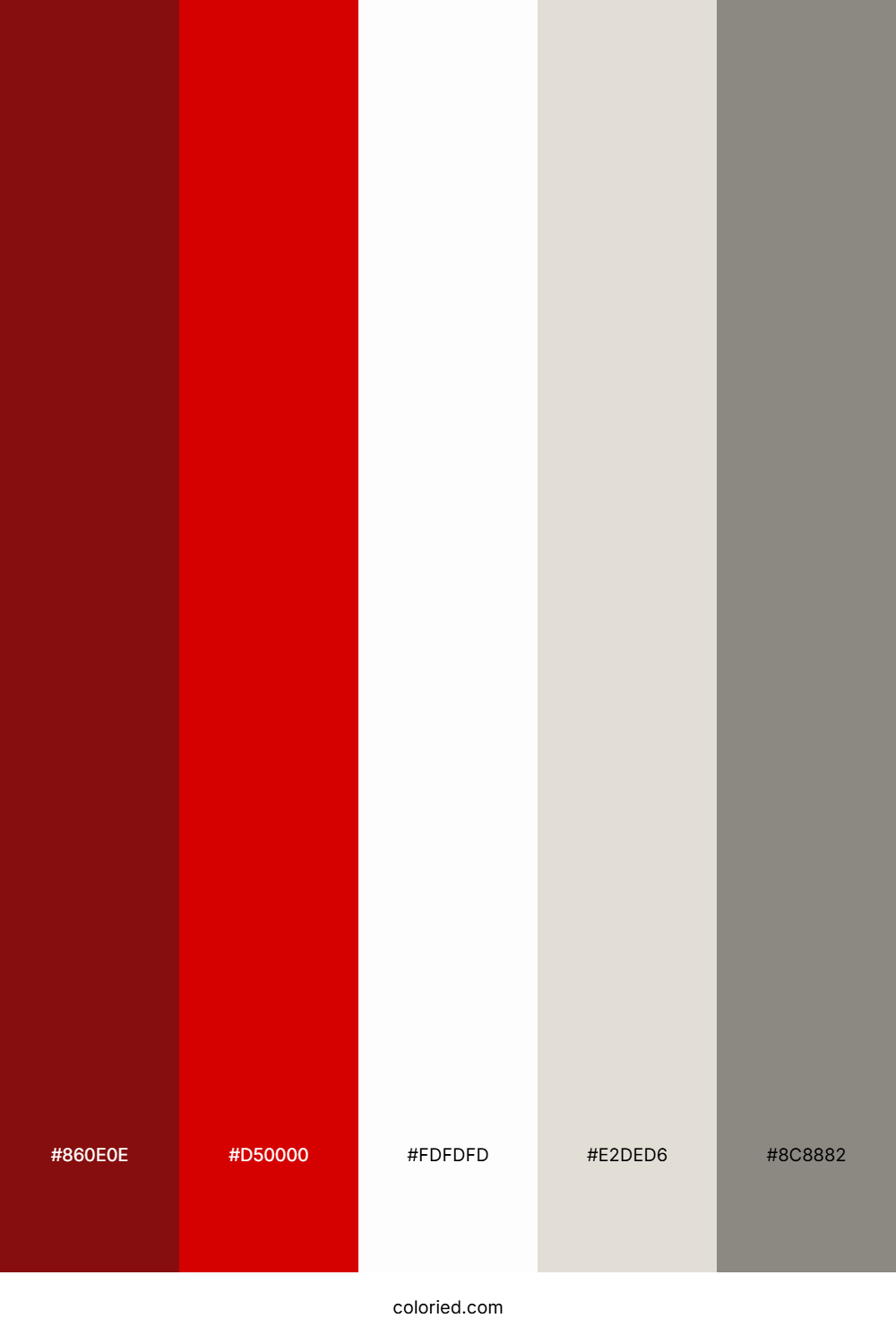 Deep Red And Mist Gray Color Palette