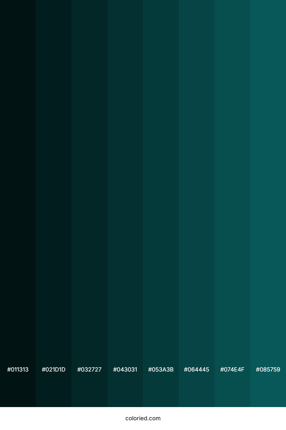 Deep Sea Green Color Shades