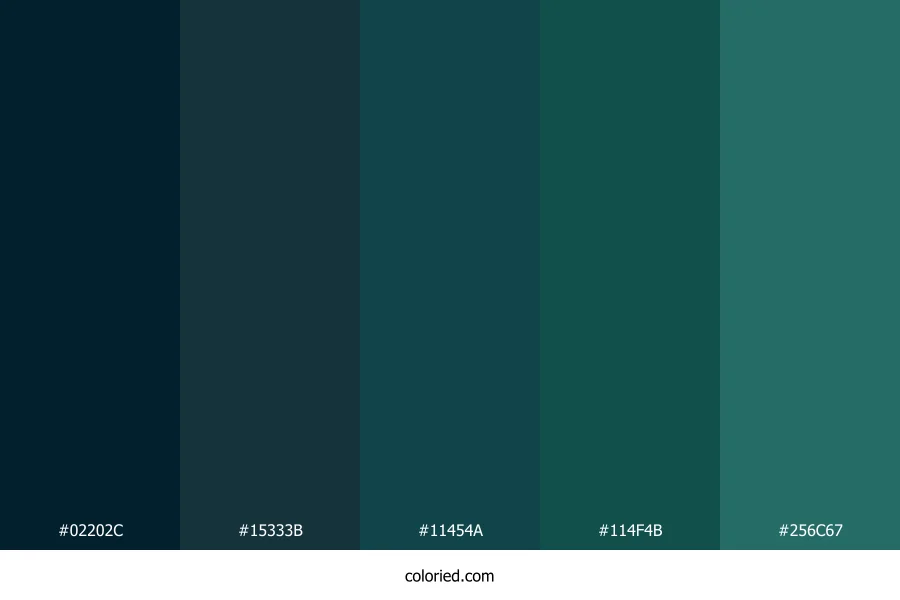 Deep Sea Teal Color Palette