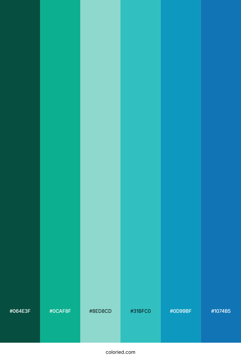 Deep Teal and Aqua Color Palette