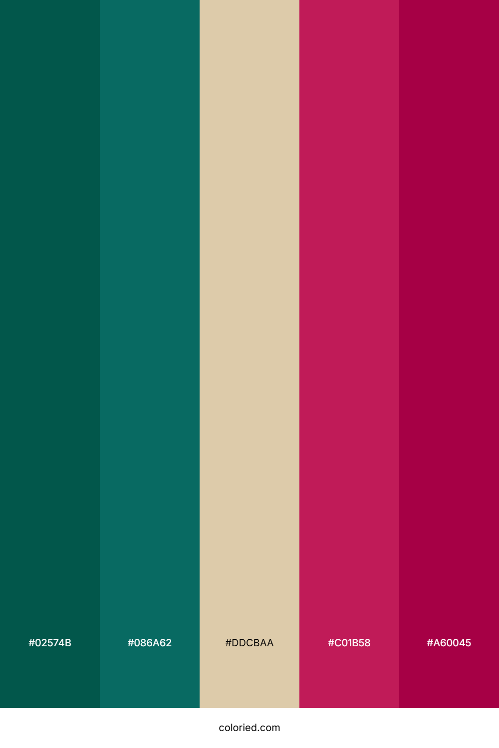 Deep Teal and Burgundy Color Palette