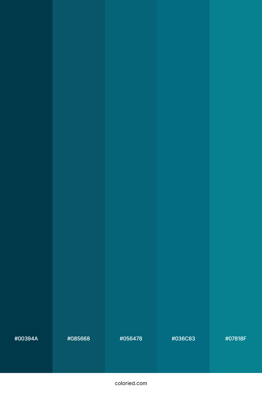 Deep Teal and Ocean Blue Color Palette
