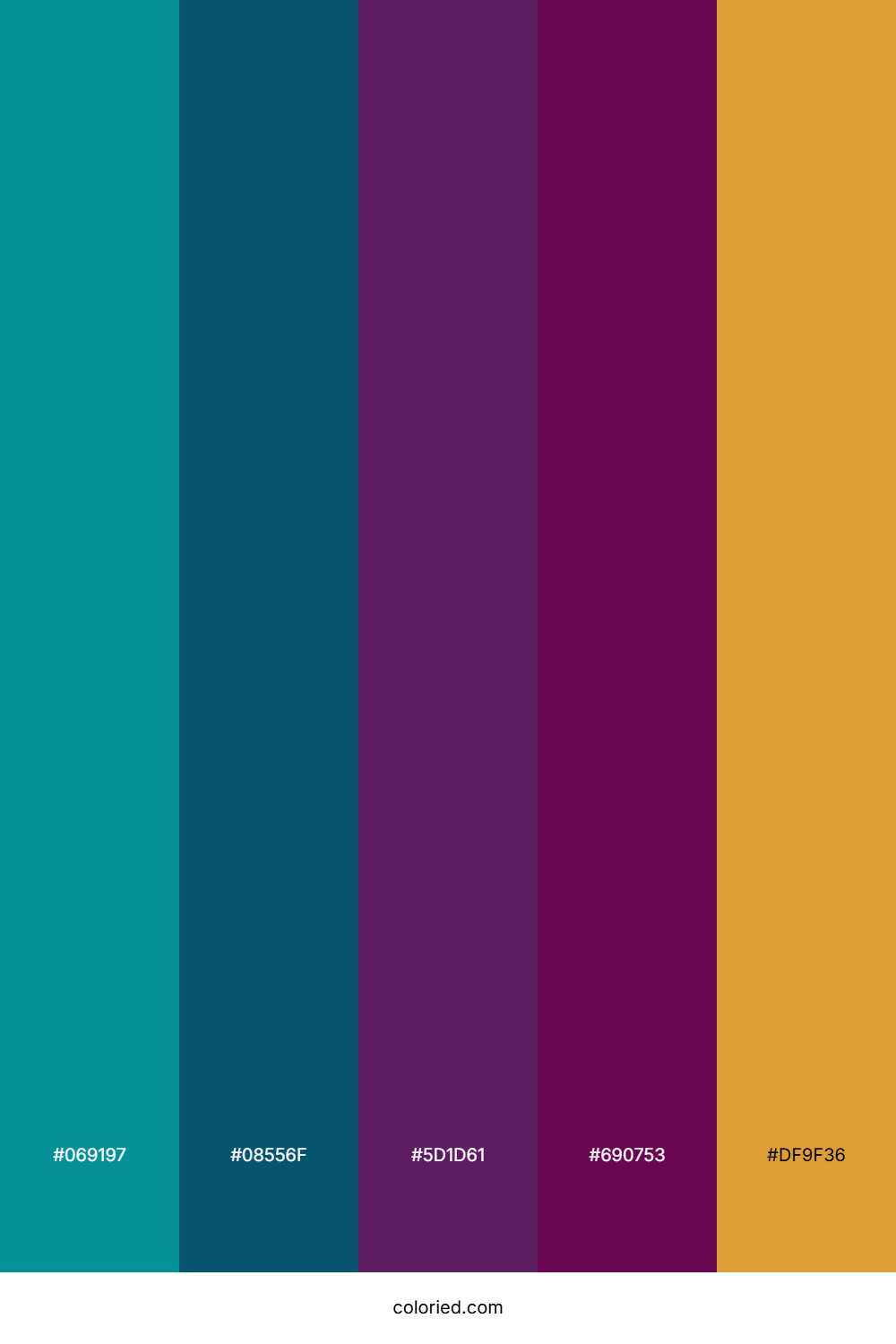 Deep Teal and Purple Color Palette