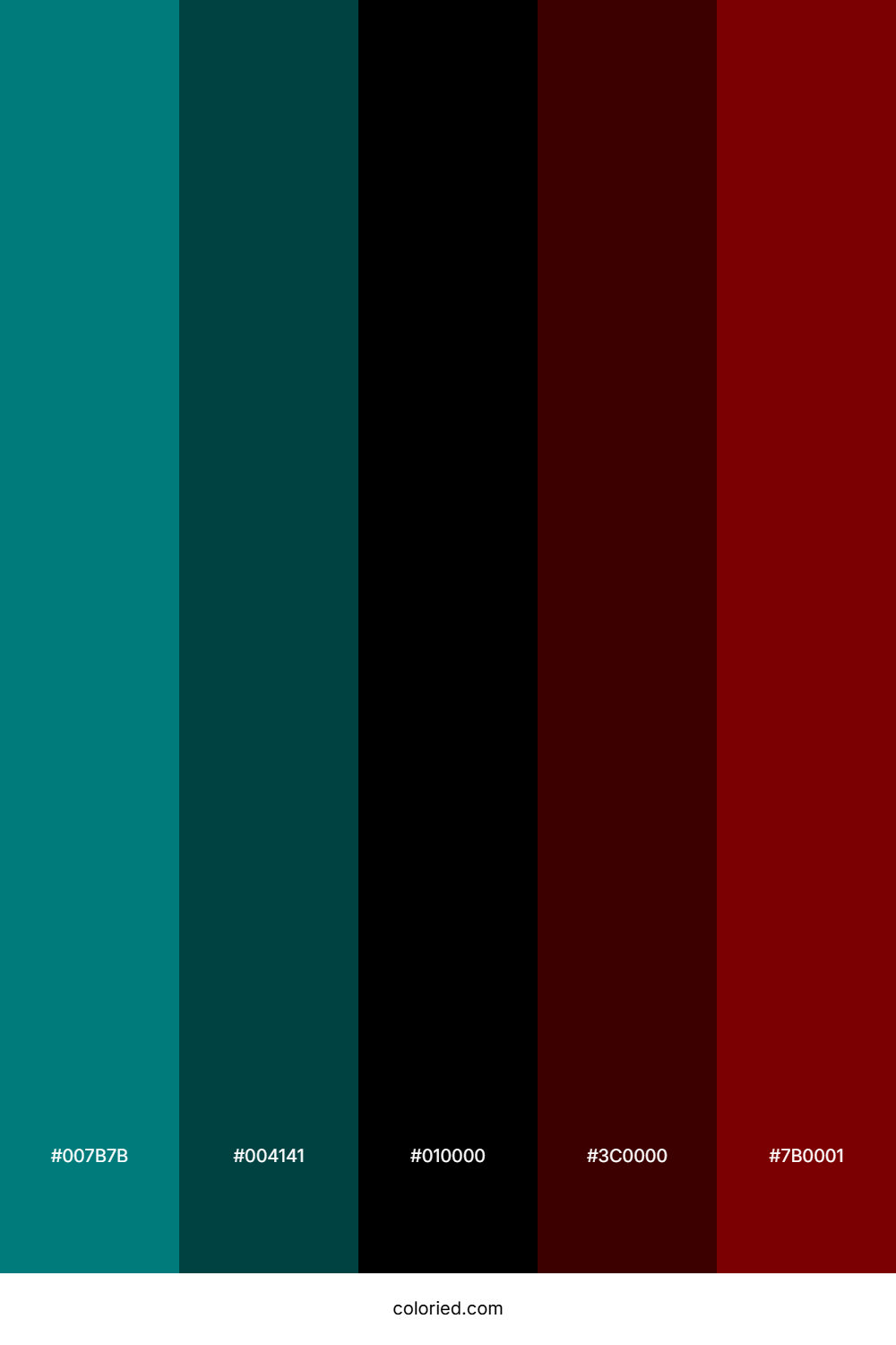 Deep Teal Blood Color Palette