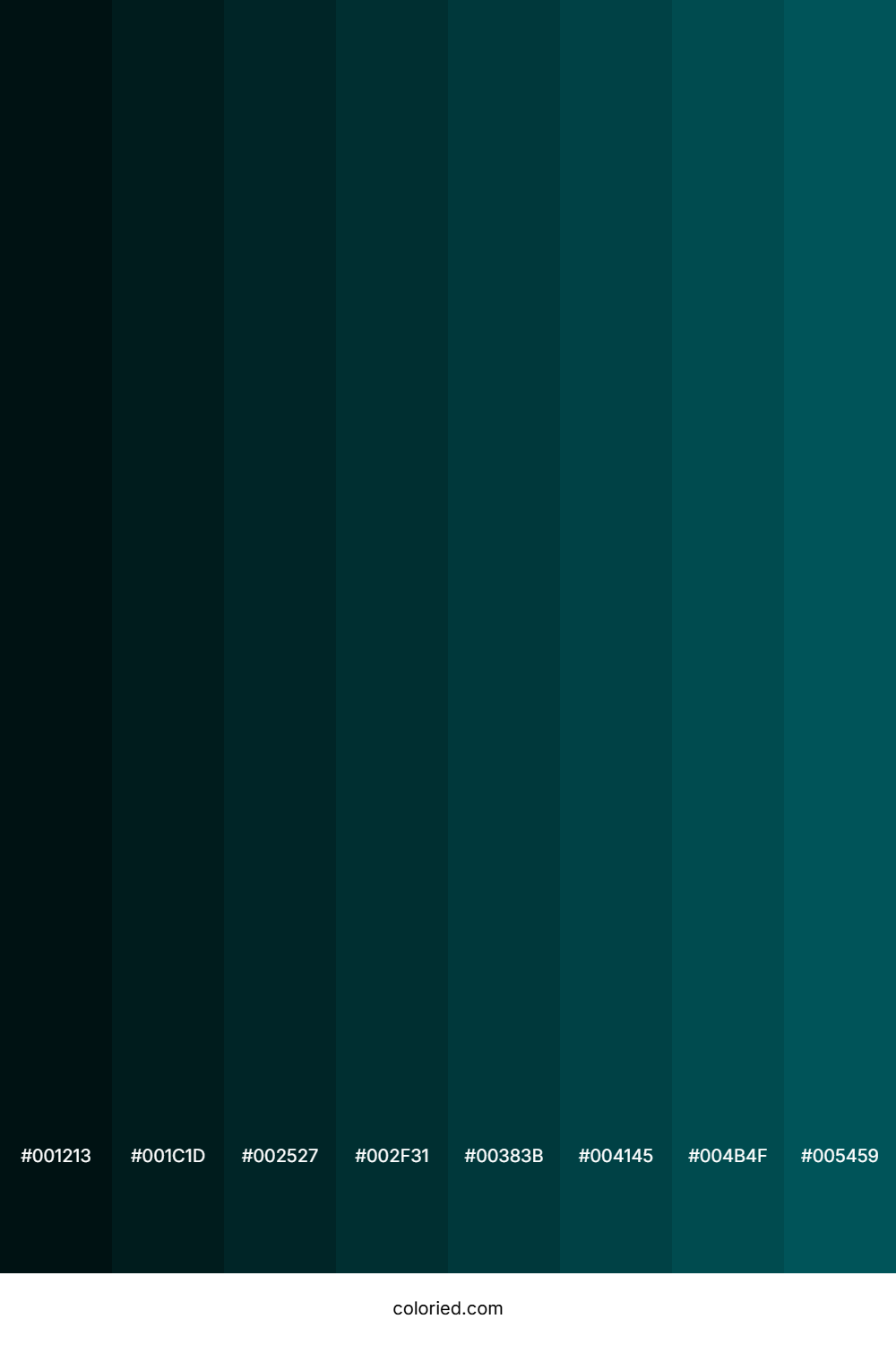 Deep Teal Color Shades