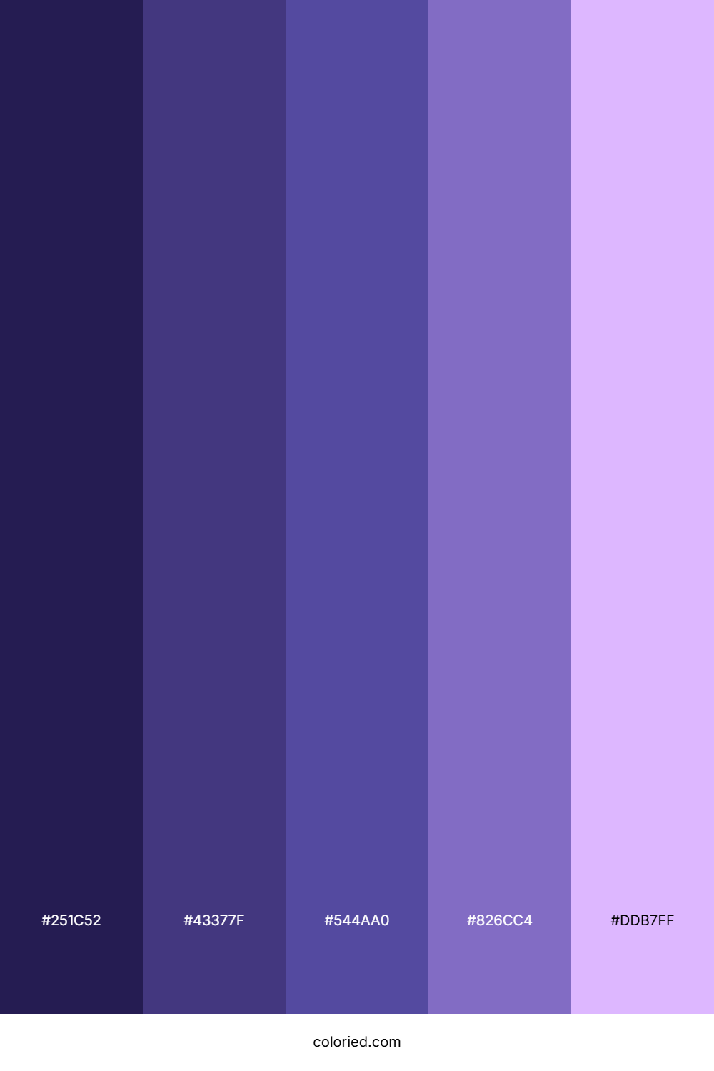 Deep Violet Lavender Color Palette