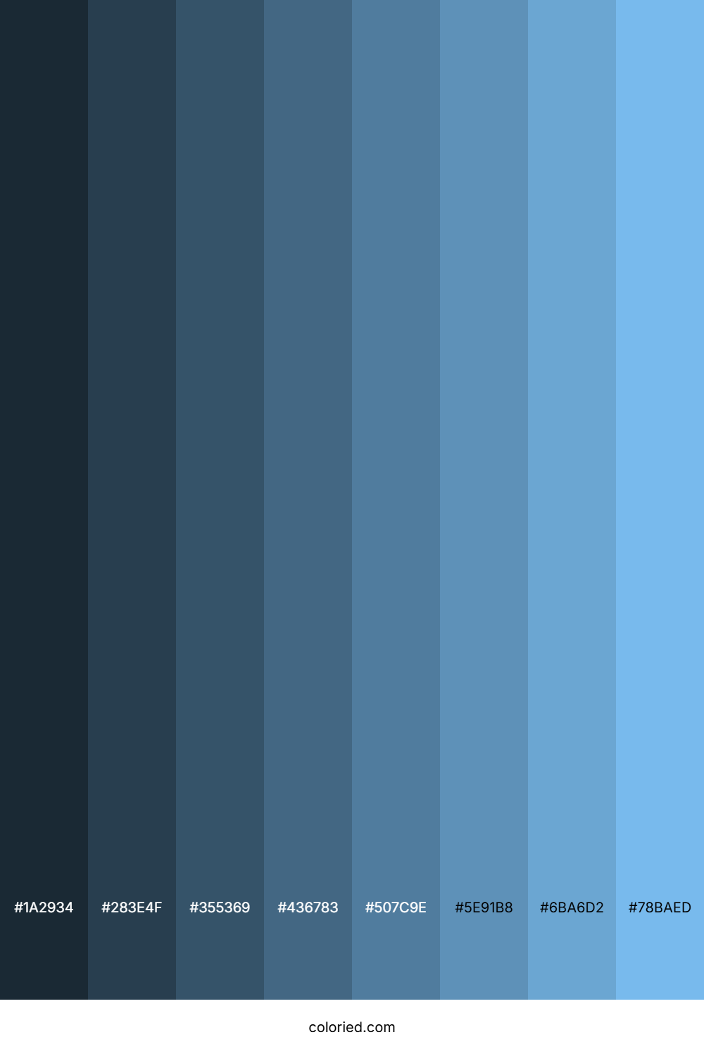 Denim Blue Color Shades
