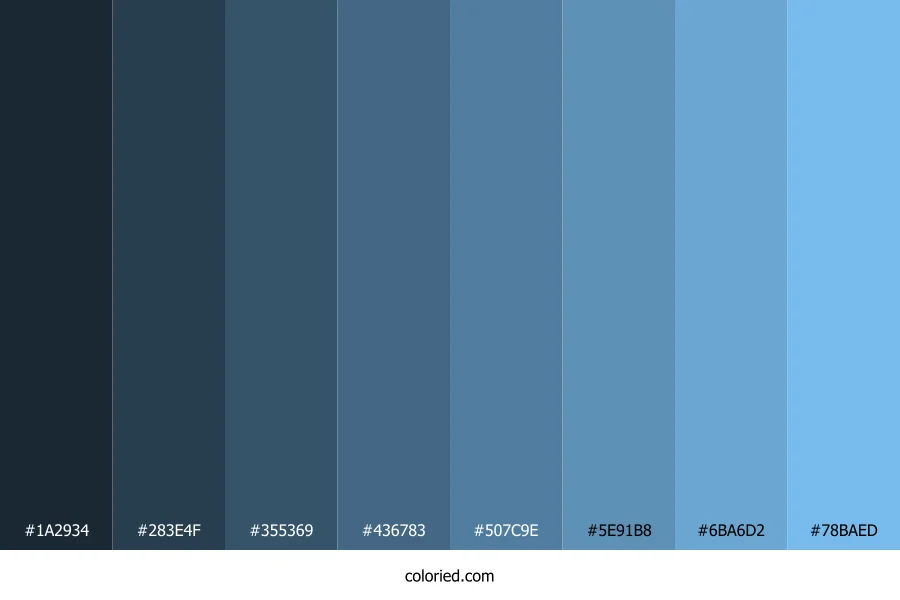 Denim Blue Color Shades