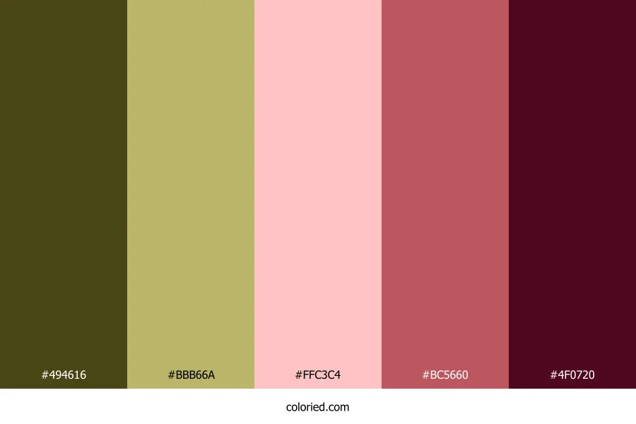Desert Rose Fern Color Palette