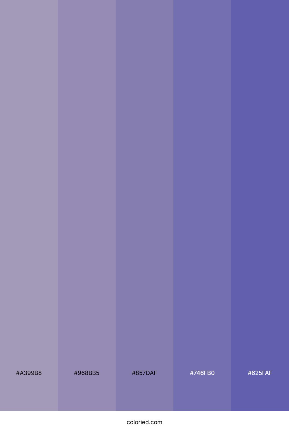 Dull Purple Gradient Color Palette