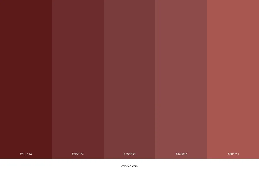 Dull Red Color Palette