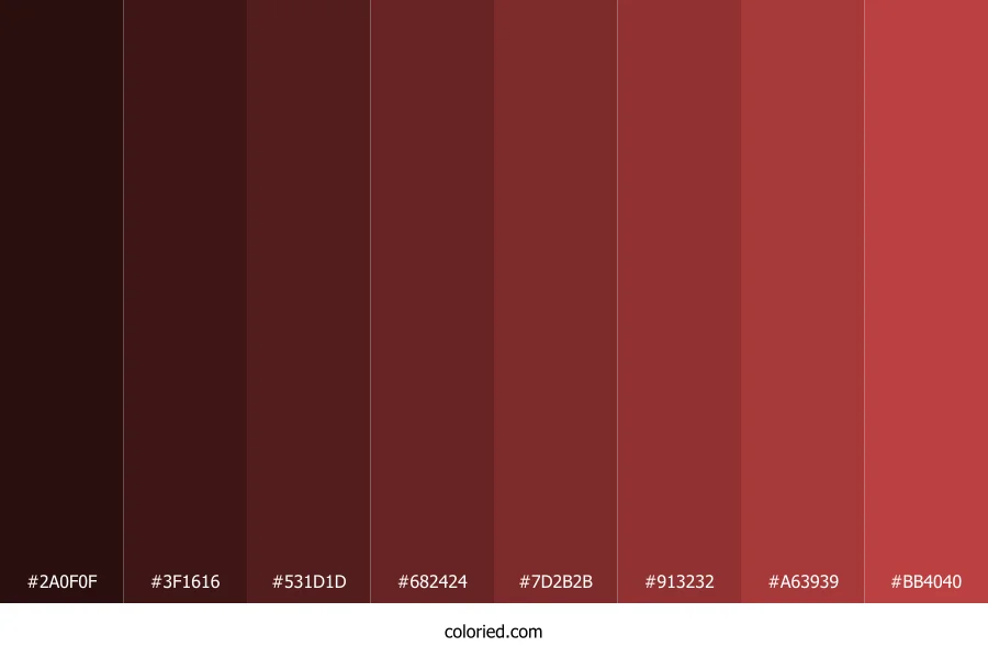 Dull Red Color Shades