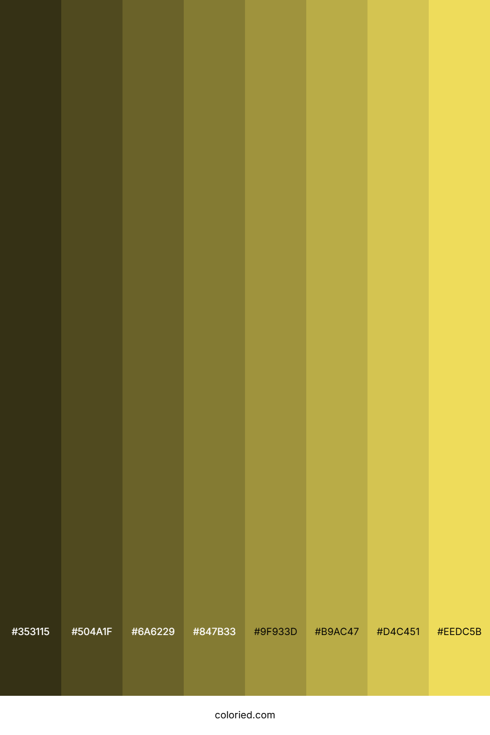 Dull Yellow Color Shades