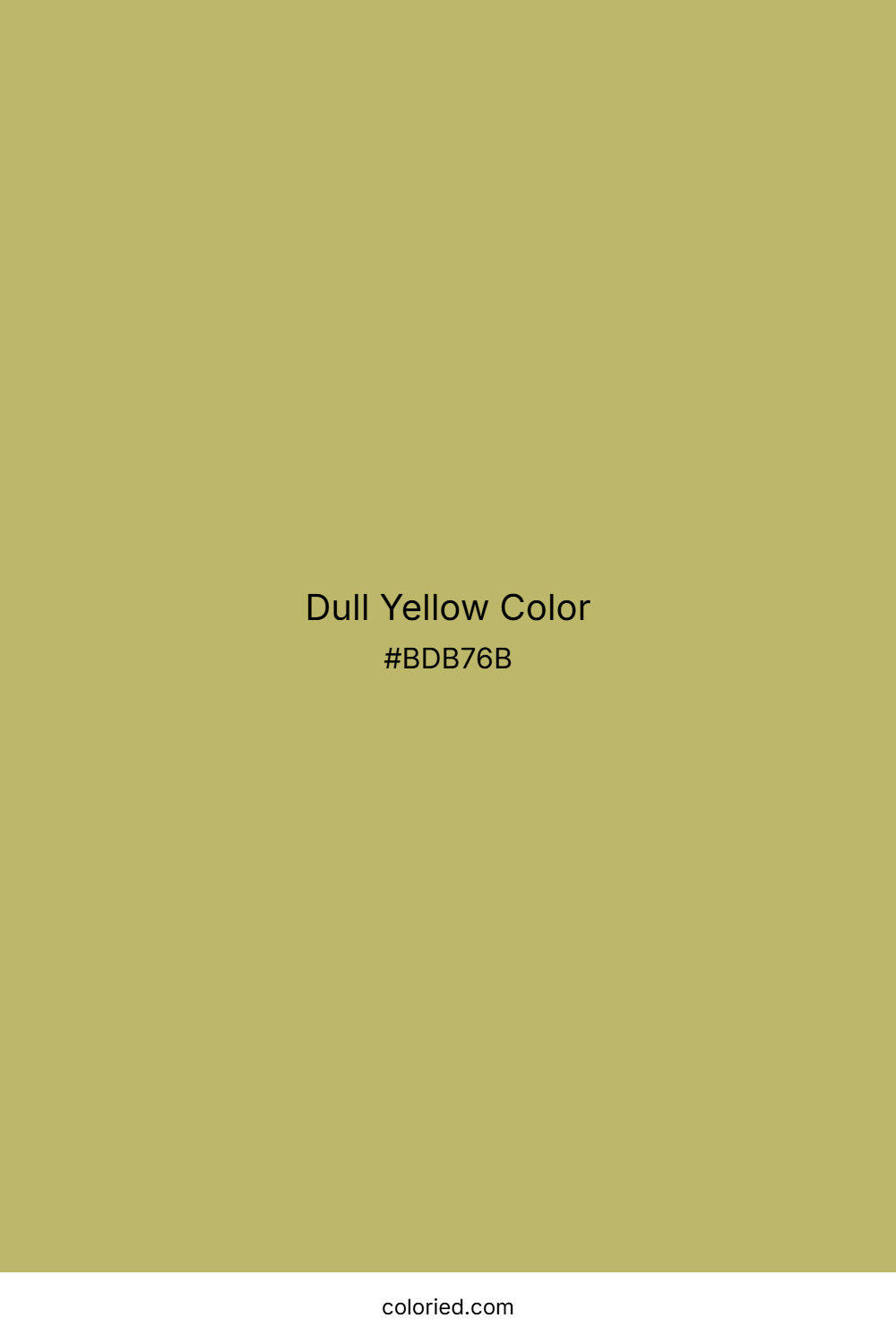 Dull Yellow Color