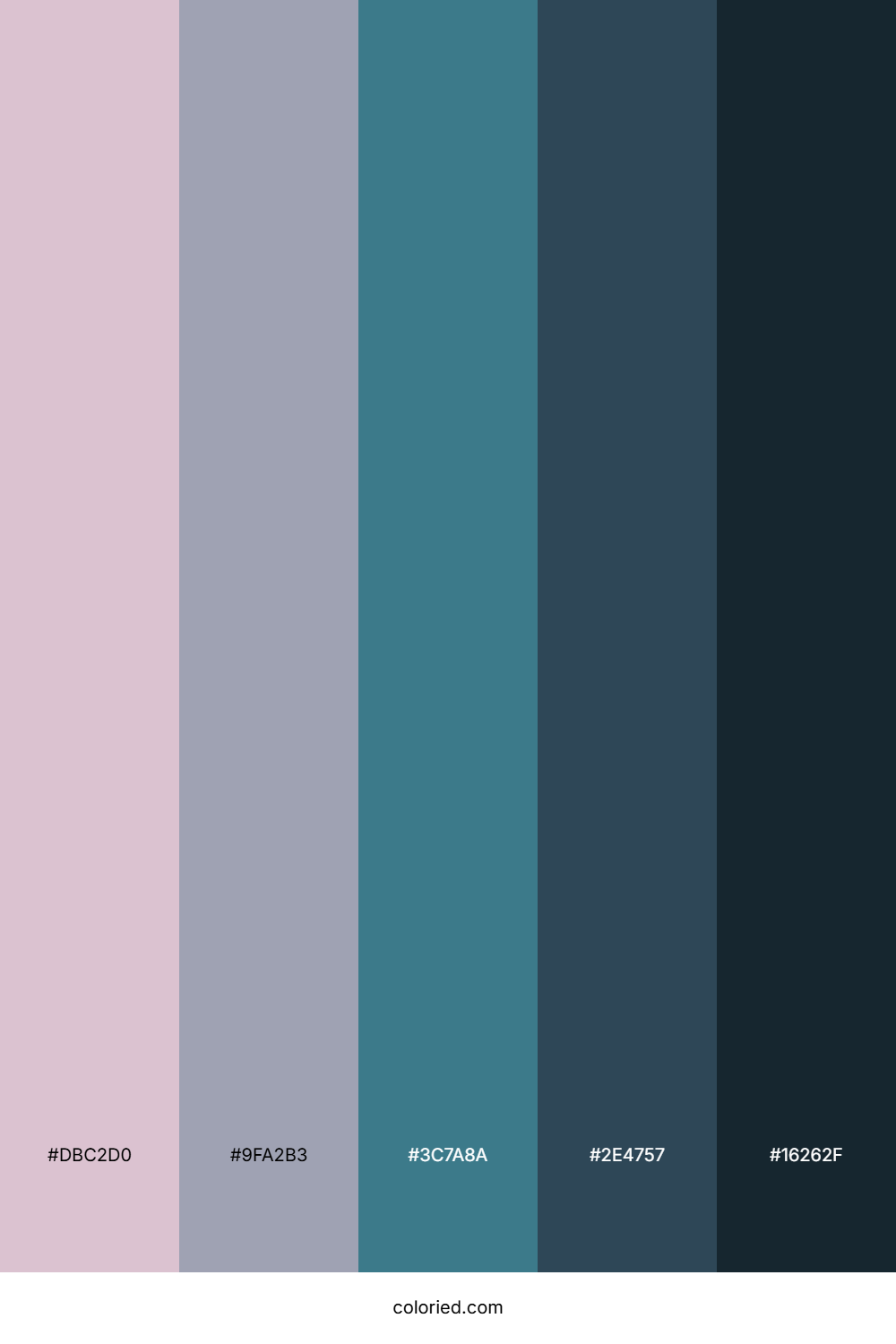 Dusky Teal Twilight Color Palette