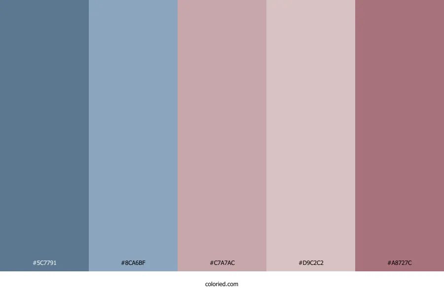 Dusty Blue and Blush Pink Color Palette