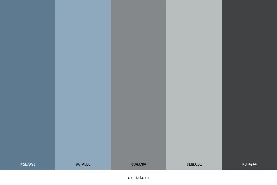 Dusty Blue and Gray Color Palette