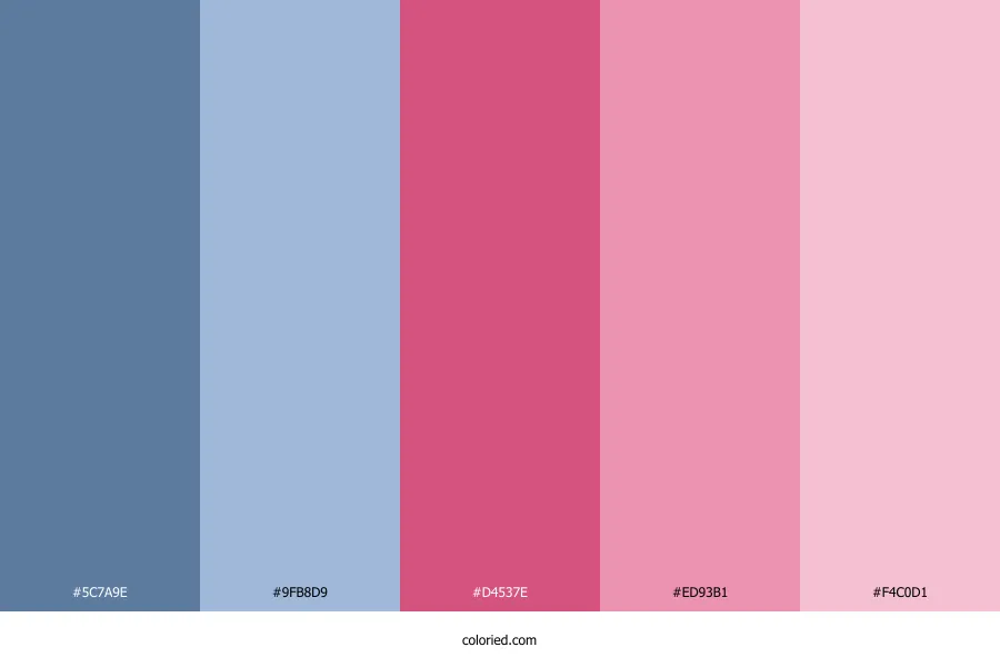 Dusty Blue and Pink Color Palette