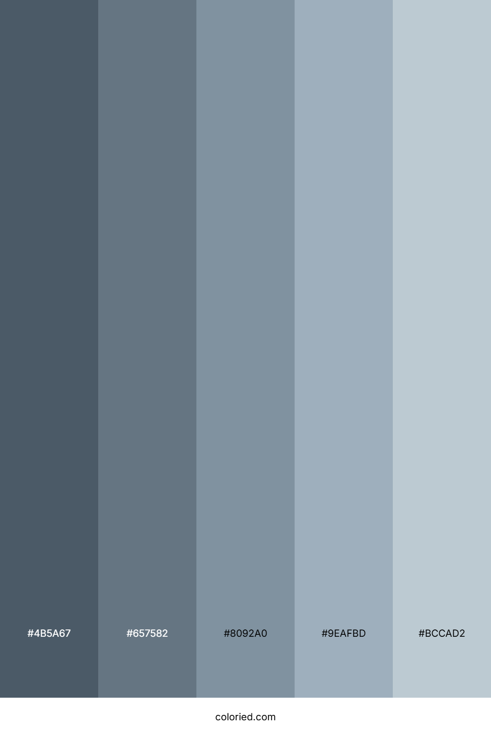 Dusty Blue Grey Color Palette