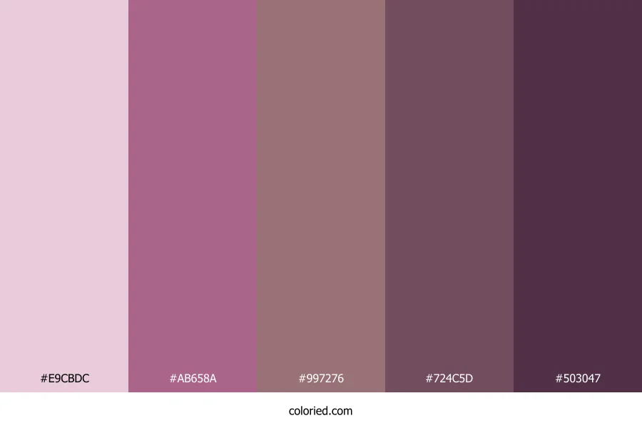 Dusty Pink and Mauve Color Palette