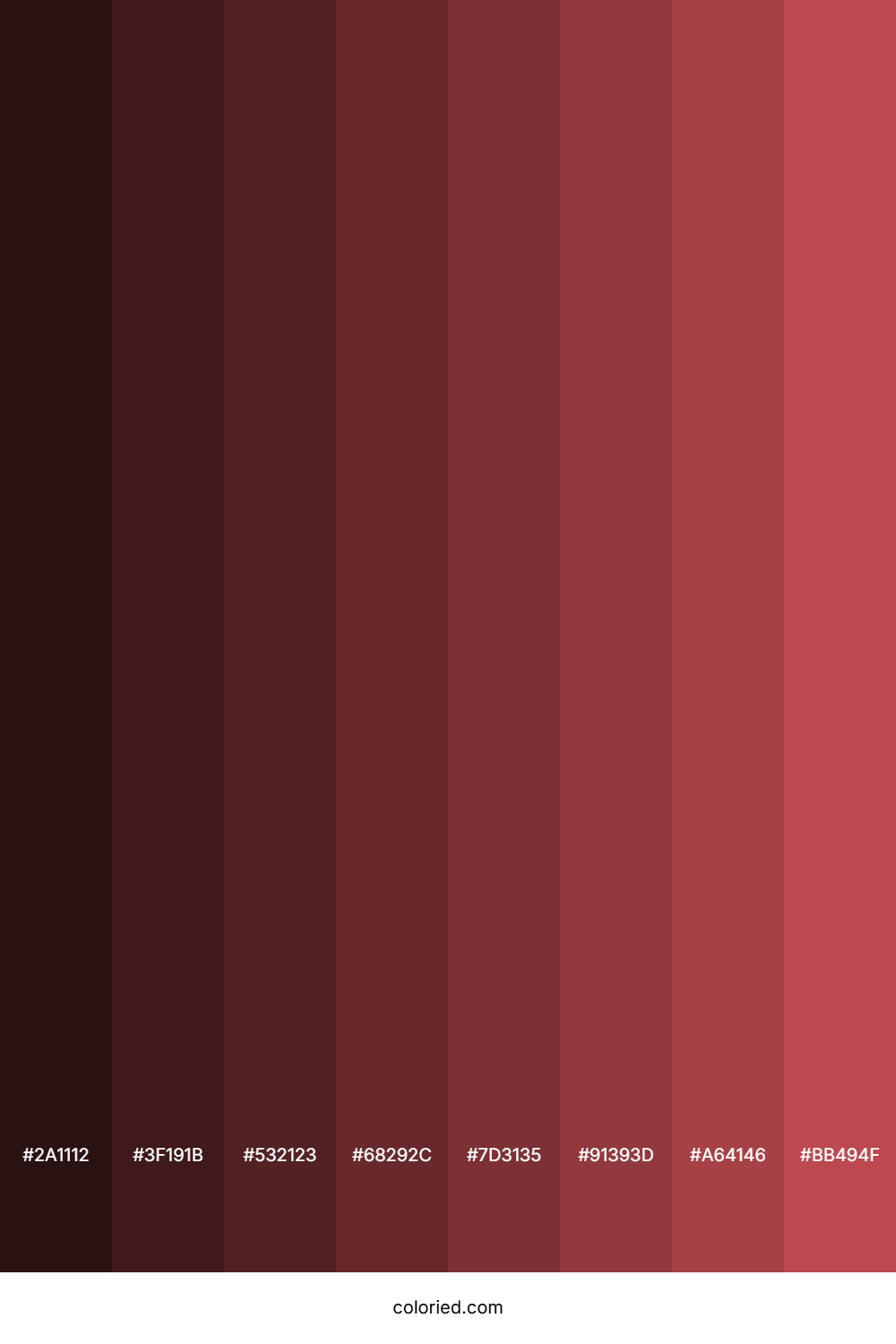 Dusty Red Color Shades
