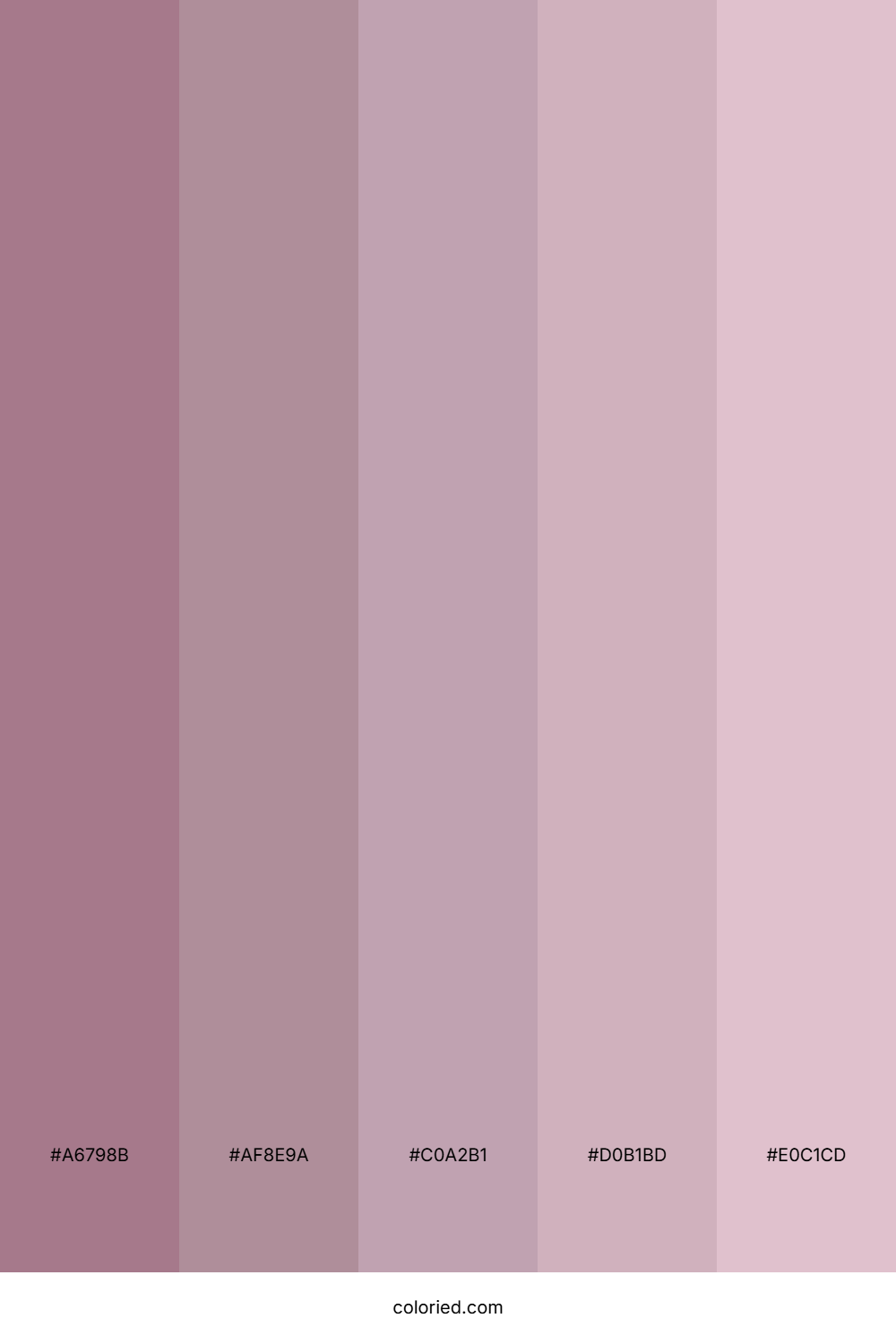 Dusty Rose And Lilac Color Palette