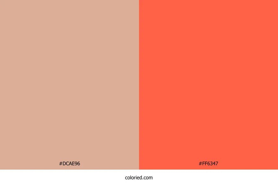 Dusty Rose and Tomato Red Dress Combination