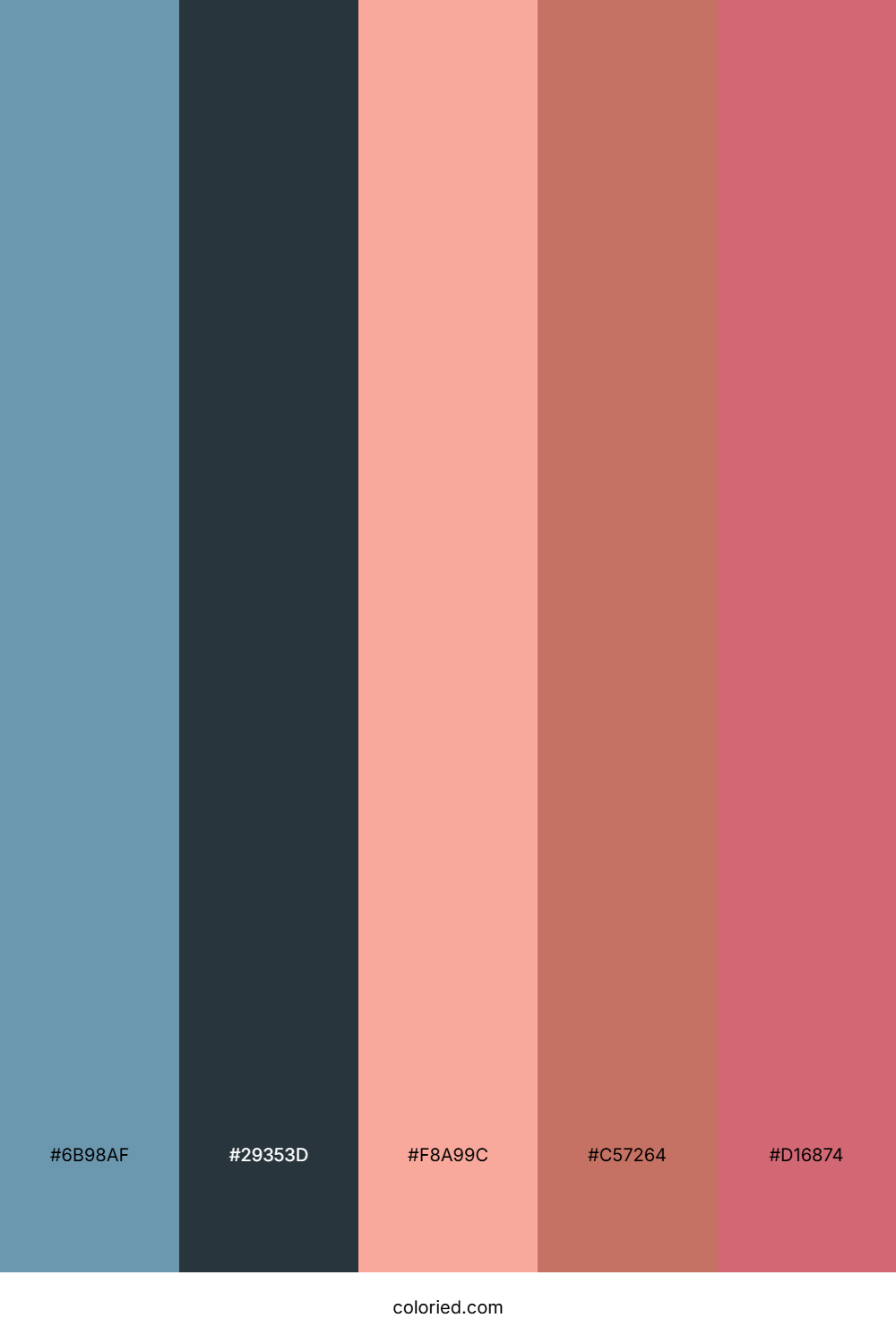 Dusty Rose Ocean Color Palette