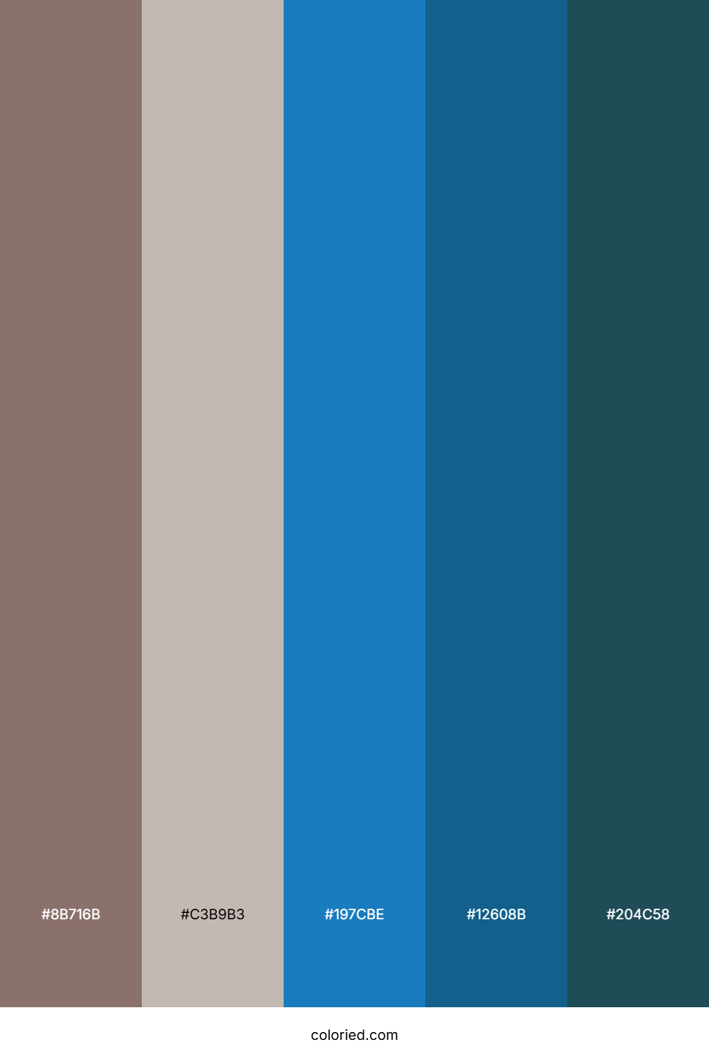 Earthtone River Blue Color Palette