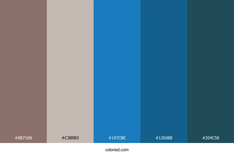 Earthtone River Blue Color Palette