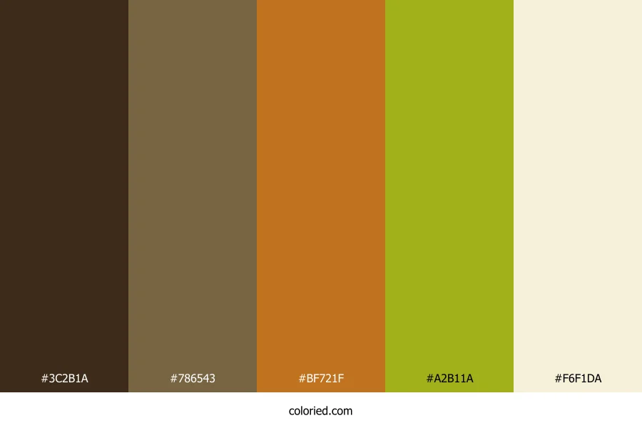 Earthy Caramel Grove Color Palette